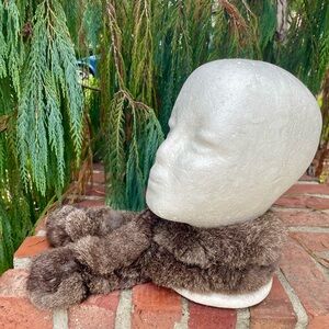 Fluffy Rabbit Fur Adjustable Neck Wrap Scarf Fling